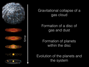 Formation of the solar system. Credit: WB