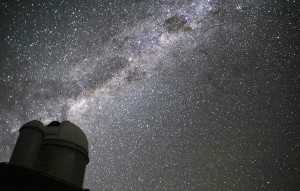 The Milky Way above the ESO 3.6-metre telescope with its exoplanet hunter HARPS in La Silla. Credit: ESO