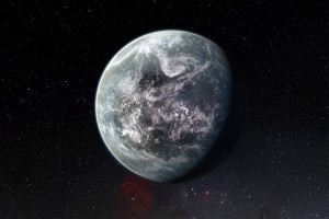 Die Illustration zeigt einen von HARPS entdeckten Planeten: Die Supererde HD 85515 b (Bild: ESO/M.Kornmesser/Nick Risiger)