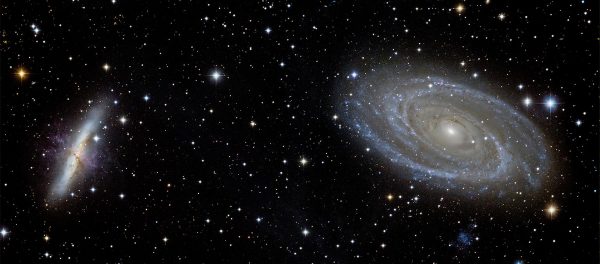 The Galaxies M82 (left) and M81. (Image: Stellarium Gornergrat)