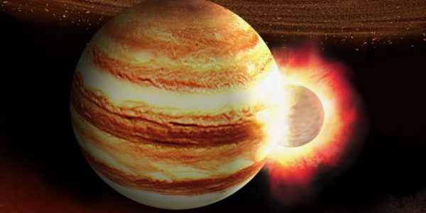 Giant impact disrupted Jupiter’s core