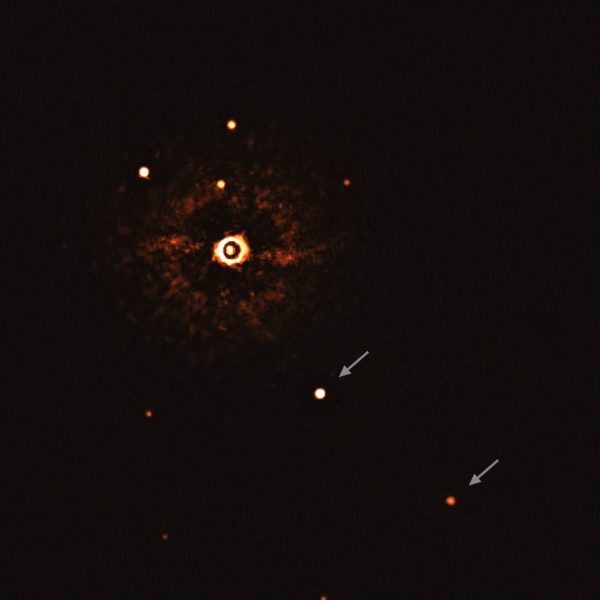 First picture of a planetary system around a Sun-like star