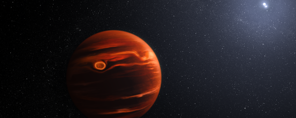 Wetterbericht: Heiße, glühende Sandstürme auf dem Exoplaneten VHS 1256 b.